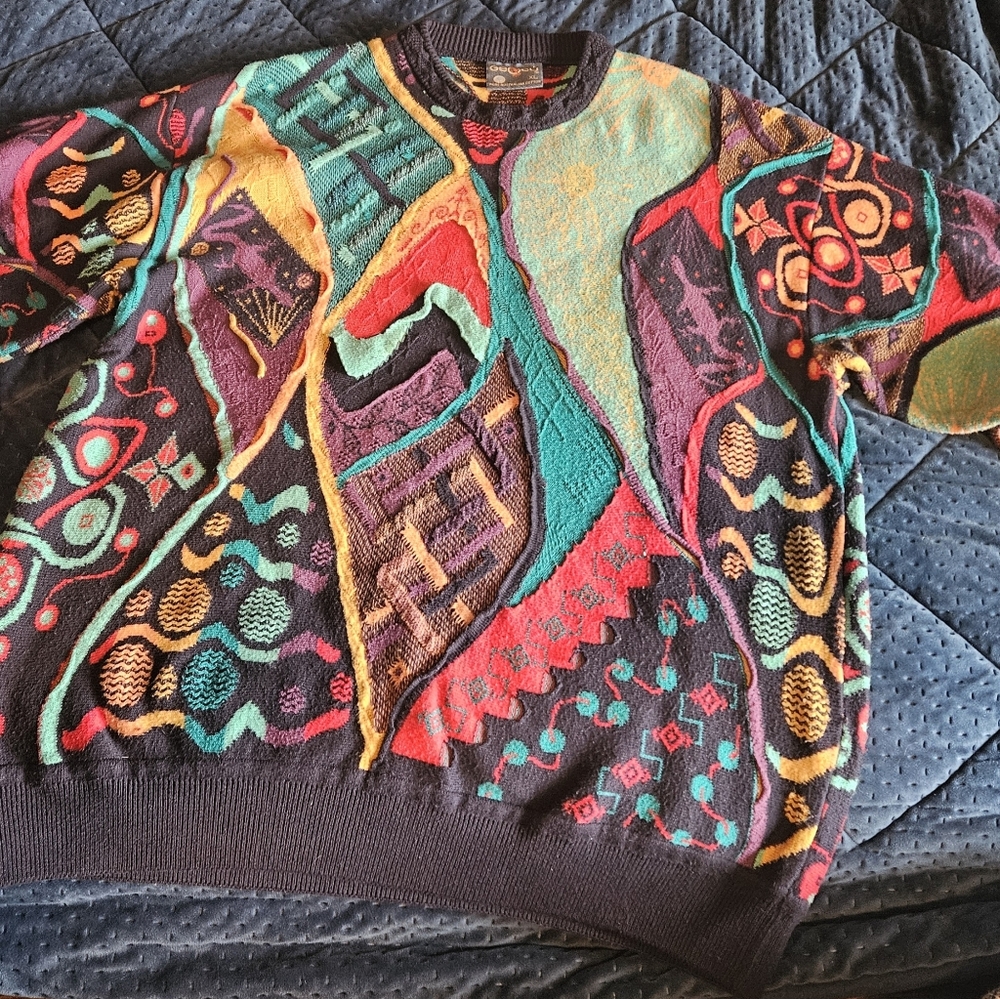 Vintage Geccu graphic cotton crewneck sweater XL